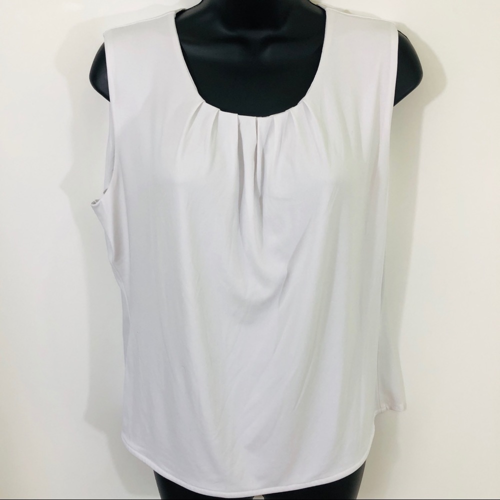Calvin Klein White Sleeveless Top Size 14